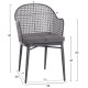 Σετ lounge 3tmx εξ.χωρου orego hm21107.01 αλουμινιο & μεταλλο σε σκουρο γκρι **