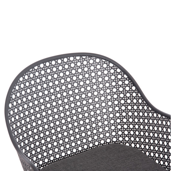 Σετ lounge 3tmx εξ.χωρου orego hm21107.01 αλουμινιο & μεταλλο σε σκουρο γκρι **
