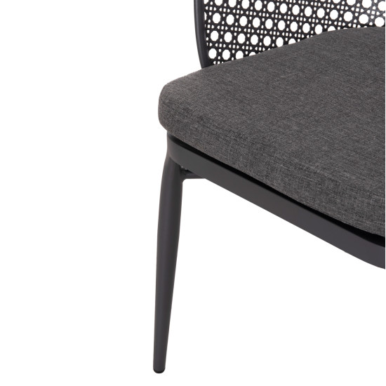 Σετ lounge 3tmx εξ.χωρου orego hm21107.01 αλουμινιο & μεταλλο σε σκουρο γκρι **