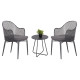 Σετ lounge 3tmx εξ.χωρου orego hm21107.01 αλουμινιο & μεταλλο σε σκουρο γκρι **