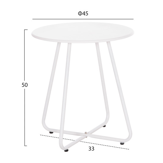 Σετ lounge 3tmx εξ.χωρου orego hm21107.02 αλουμινιο & μεταλλο σε λευκο **