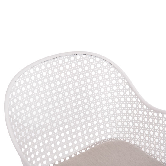Σετ lounge 3tmx εξ.χωρου orego hm21107.02 αλουμινιο & μεταλλο σε λευκο **