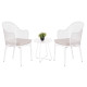 Σετ lounge 3tmx εξ.χωρου orego hm21107.02 αλουμινιο & μεταλλο σε λευκο **