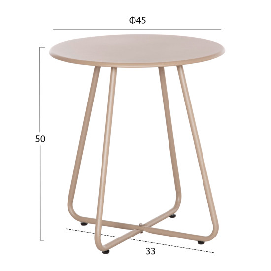 Σετ lounge 3tmx εξ.χωρου orego hm21107.03 αλουμινιο & μεταλλο σε καπουτσινο **