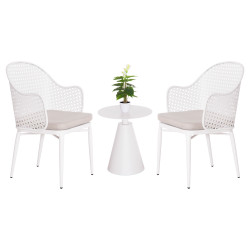 Σετ lounge 3tmx εξ.χωρου orego hm21106.02 αλουμινιο σε λευκο **