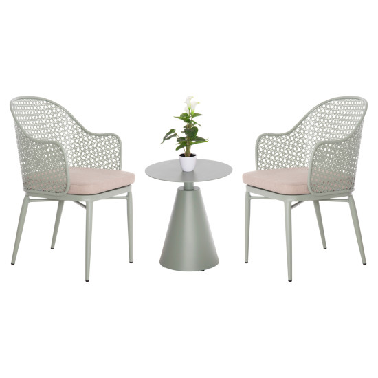 Σετ lounge 3tmx εξ.χωρου orego hm21106.06 αλουμινιο σε φυστικι **