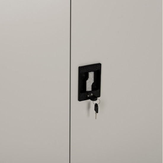 Ντουλαπα μεταλλικη duron hm21000 διφυλλη με 5 αποθ.χωρουσ & ποδια- γκρι 90χ40χ190yεκ **