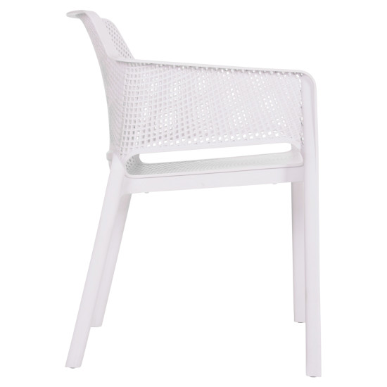 Πολυθρονα πολυπροπυλενιου john hm6103.01 λευκη 59x58x79.5υεκ. **