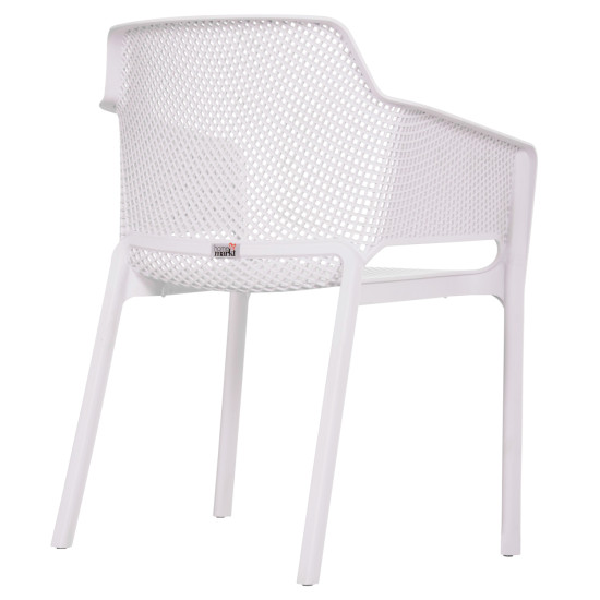 Πολυθρονα πολυπροπυλενιου john hm6103.01 λευκη 59x58x79.5υεκ. **