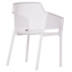 Πολυθρονα πολυπροπυλενιου john hm6103.01 λευκη 59x58x79.5υεκ. **