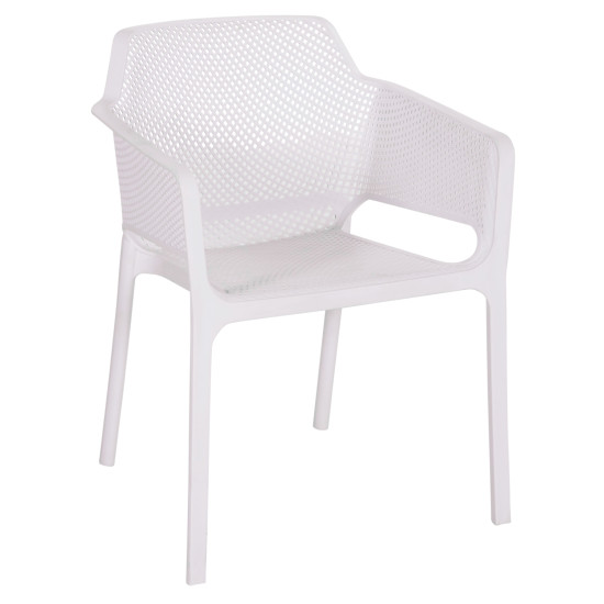 Πολυθρονα πολυπροπυλενιου john hm6103.01 λευκη 59x58x79.5υεκ. **