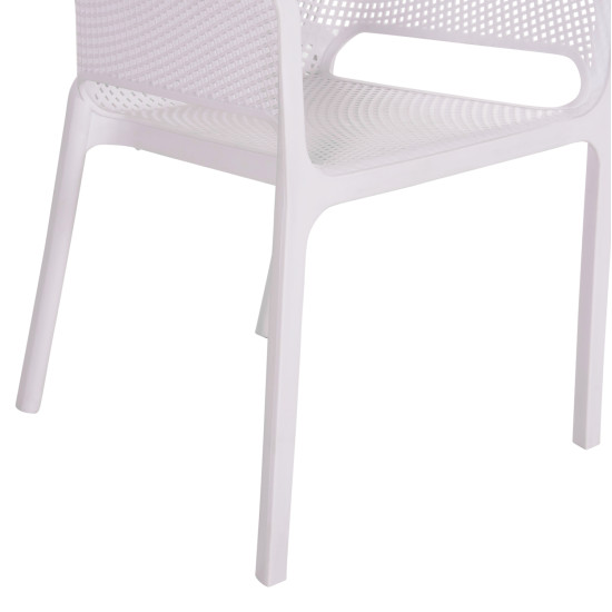 Πολυθρονα πολυπροπυλενιου john hm6103.01 λευκη 59x58x79.5υεκ. **