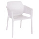 Πολυθρονα πολυπροπυλενιου john hm6103.01 λευκη 59x58x79.5υεκ. **