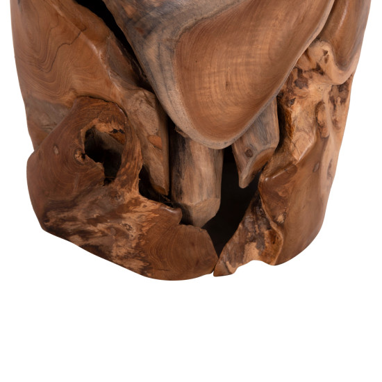 Βοηθητικο σκαμπο/τραπεζακι stomp hm9350.11 ξυλο teak-φυσικο φ30x45υεκ. **