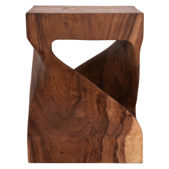 Σκαμπο gebo hm9754.21 τετραγωνο--ξυλο suar σε σκουρο φυσικο 35x35x45yεκ. **