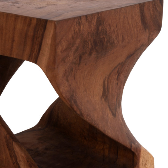 Σκαμπο gebo hm9754.21 τετραγωνο--ξυλο suar σε σκουρο φυσικο 35x35x45yεκ. **