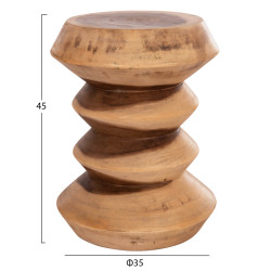 Σκαμπο κυλινδρικο bellows hm18235.11 μασιφ ξυλο suar φυσικο φ35x45υεκ. **