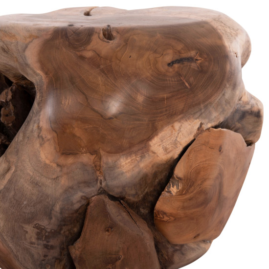 Βοηθητικο τραπεζι loggy hm18295 ξυλο teak--φυσικο 50x50x50υεκ. **