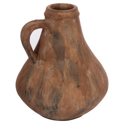 Διακοσμητικο βαζο vermo hm4399 τερακοτα σε παλαιωμενο καφε φ25x28υεκ. **
