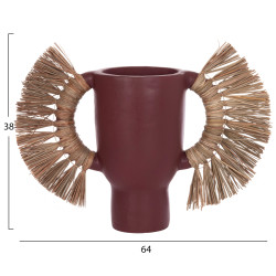 Επιτραπεζιο διακοσμητικο βαζο alica hm4668.06l βυσσινι τερακοτα & grass--64x22x38υεκ ** Επιτραπεζιο διακοσμητικο βαζο alica hm4668.06l βυσσινι τερακοτα & grass--64x22x38υεκ **