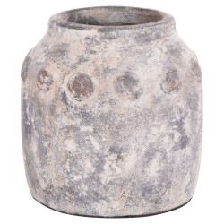 Διακοσμητικο επιτραπεζιο βαζο vermo hm4392 τερακοτα σε γκρι φ20x19υεκ. **