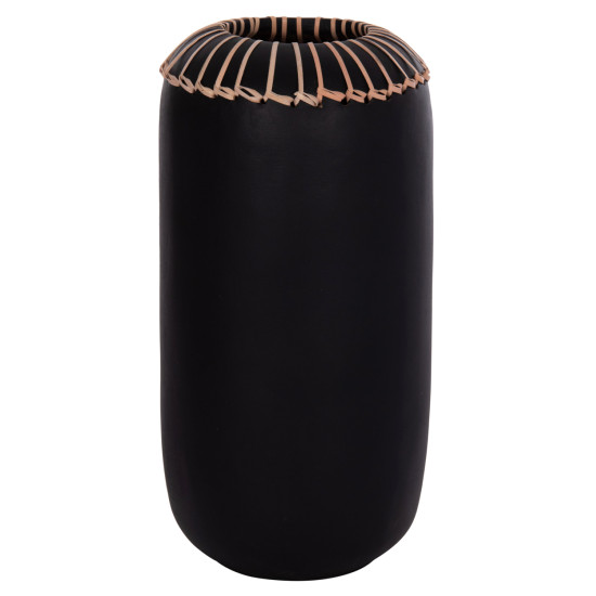 Επιτραπεζιο διακοσμητικο βαζο lennox hm4675.01s tερακοτα σε μαυρο--φ18x33υεκ. **