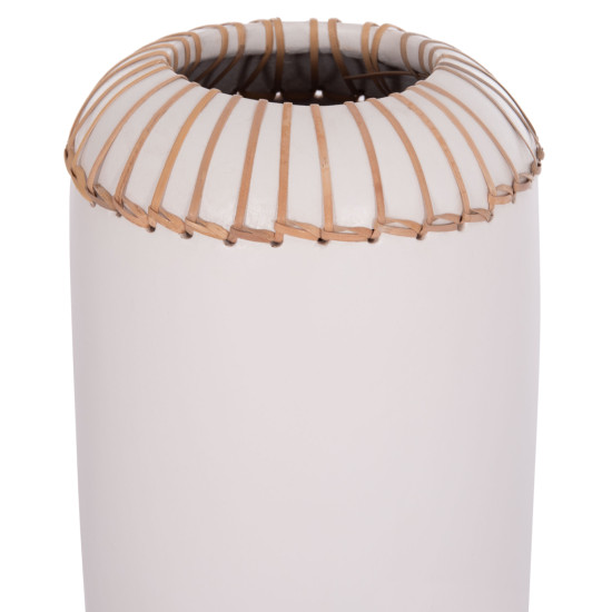 Επιτραπεζιο διακοσμητικο βαζο lennox hm4675.02s tερακοτα σε λευκο--φ18x33υεκ. **