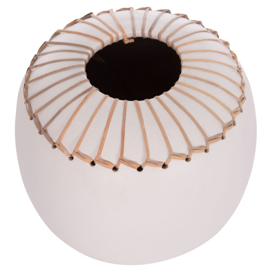 Επιτραπεζιο διακοσμητικο βαζο lennox hm4675.02l tερακοτα σε λευκο--φ22x20υεκ. **