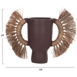 Επιτραπεζιο διακοσμητικο βαζο alica hm4668.07l σοκολατι τερακοτα & grass--64x22x38υεκ ** Επιτραπεζιο διακοσμητικο βαζο alica hm4668.07l σοκολατι τερακοτα & grass--64x22x38υεκ **