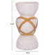 Διακοσμητικο βαζο δαπεδου maynard hm4672.02l fiber cement λευκο--rattan φ32x62.5υεκ. **