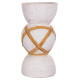 Διακοσμητικο βαζο δαπεδου maynard hm4672.02l fiber cement λευκο--rattan φ32x62.5υεκ. **