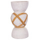 Διακοσμητικο βαζο δαπεδου maynard hm4672.02l fiber cement λευκο--rattan φ32x62.5υεκ. **
