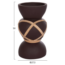 Διακοσμητικο βαζο δαπεδου maynard hm4672.07s fiber cement σοκολατι-rattan φ27.5x50υεκ ** Διακοσμητικο βαζο δαπεδου maynard hm4672.07s fiber cement σοκολατι-rattan φ27.5x50υεκ **