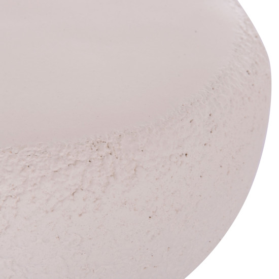 Σκαμπο στρογγυλο interon hm18171.02 fiber cement σε λευκο--φ34x39υεκ. **