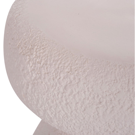 Σκαμπο στρογγυλο interon hm18171.02 fiber cement σε λευκο--φ34x39υεκ. **
