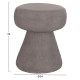 Σκαμπο στρογγυλο interon hm18171.03 fiber cement σε γκρι--φ34x39υεκ. **