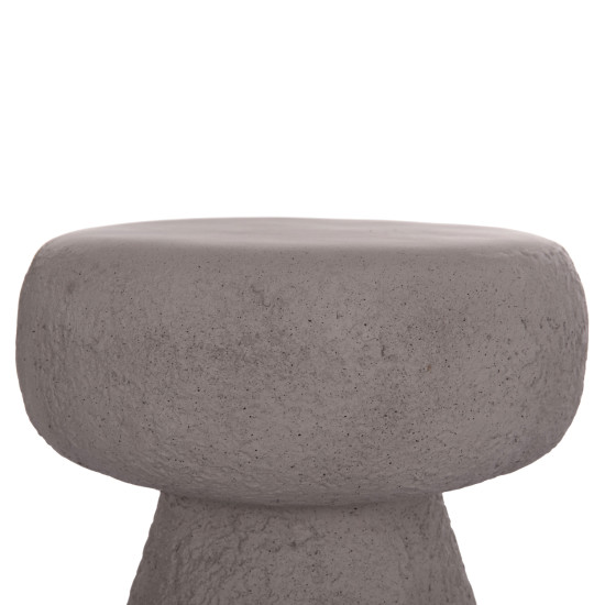 Σκαμπο στρογγυλο interon hm18171.03 fiber cement σε γκρι--φ34x39υεκ. **
