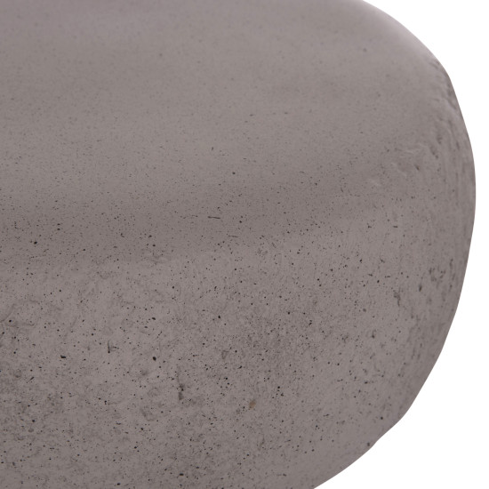 Σκαμπο στρογγυλο interon hm18171.03 fiber cement σε γκρι--φ34x39υεκ. **