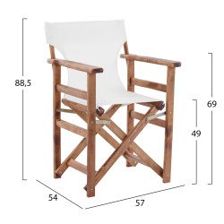 Σετ τραπεζαριασ σκηνοθετη 5τμχ λημνοσ hm21135 οξια σε καρυδι--εκρου textilene **