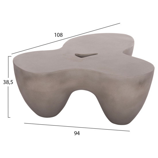 Τραπεζι σαλονιου sallen hm18161.03 fiber cement σε γκρι--108x94x38,5υεκ. **