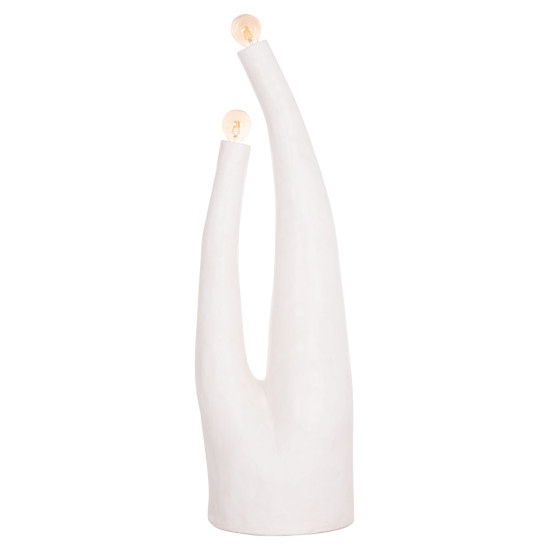 Διακοσμητικο φωτιστικο δαπεδου tusken hm4702.02 fiber cement-λευκο 50x43x145υεκ **