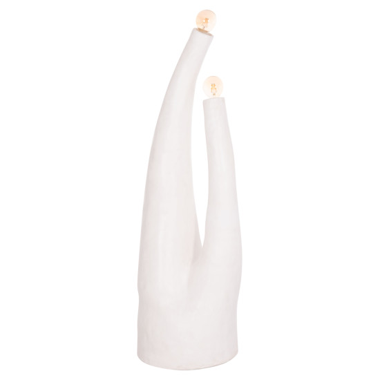 Διακοσμητικο φωτιστικο δαπεδου tusken hm4702.02 fiber cement-λευκο 50x43x145υεκ **