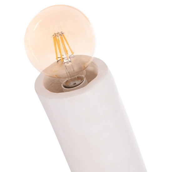Διακοσμητικο φωτιστικο δαπεδου tusken hm4702.02 fiber cement-λευκο 50x43x145υεκ **
