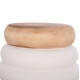 Τραπεζι βοηθητικο puffat hm18172.02 fiber cement λευκο- ξυλο teak top φ45x46υεκ. **