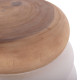 Τραπεζι βοηθητικο puffat hm18172.02 fiber cement λευκο- ξυλο teak top φ45x46υεκ. **