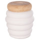 Τραπεζι βοηθητικο puffat hm18172.02 fiber cement λευκο- ξυλο teak top φ45x46υεκ. **
