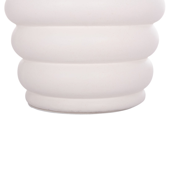 Τραπεζι βοηθητικο puffat hm18172.02 fiber cement λευκο- ξυλο teak top φ45x46υεκ. **