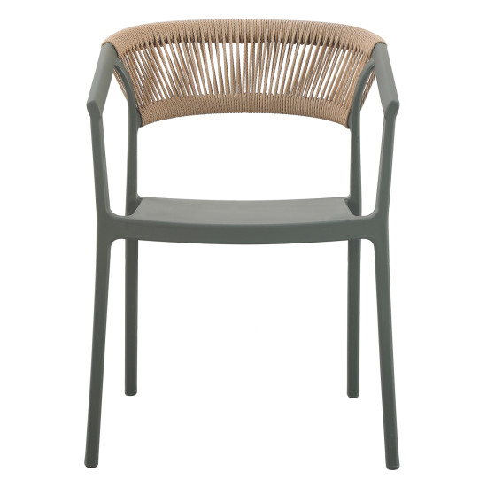 Πολυθρονα πολυπροπυλενιου bogi hm6240.05 olive green--p.p. μπεζ σχοινι 56,5x53x80υεκ ** Πολυθρονα πολυπροπυλενιου bogi hm6240.05 olive green--p.p. μπεζ σχοινι 56,5x53x80υεκ **