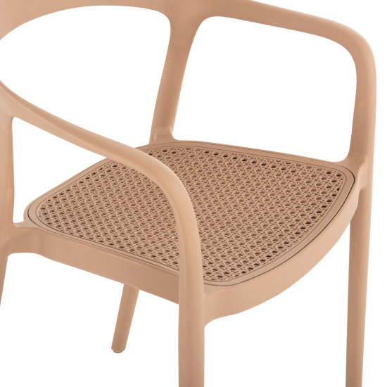 Σετ τραπεζαριασ εξ.χωρου 3τμχ cleo hm21136 πολυπρουλενιο σε καπουτσινο **