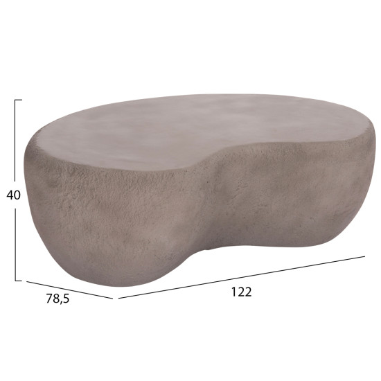 Τραπεζι σαλονιου gerson hm18151.03l fiber cement σε γκρι--122x78,5x40υεκ. **